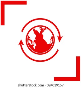 Earth vector icon.