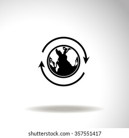 Earth vector icon.