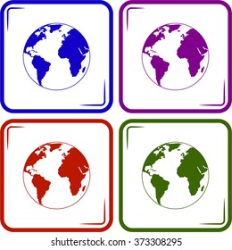 Earth. Vector icon