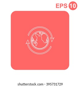 Earth vector icon.