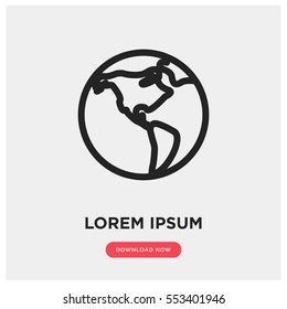 Earth vector icon