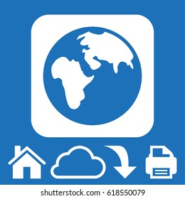 Earth vector icon 