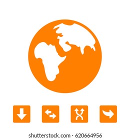 Earth vector icon 