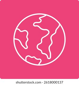 Icono de Vector terrestre. Se puede utilizar para aplicaciones de impresión, móviles y de Web.