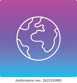 Icono de Vector terrestre. Se puede utilizar para aplicaciones de impresión, móviles y de Web.