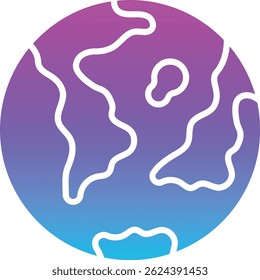 Icono de Vector terrestre. Se puede utilizar para aplicaciones de impresión, móviles y de Web.