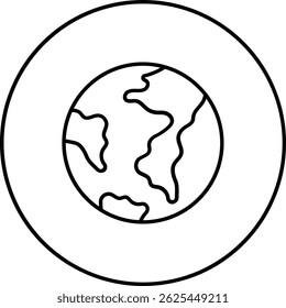 Icono de Vector terrestre. Se puede utilizar para aplicaciones de impresión, móviles y de Web.