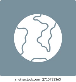 Icono de Vector terrestre. Se puede utilizar para aplicaciones de impresión, móviles y de Web.