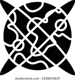Earth Vector Icon Glyph Style