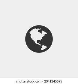 Earth vector icon illustration sign