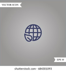 Earth vector icon, illustration symbol