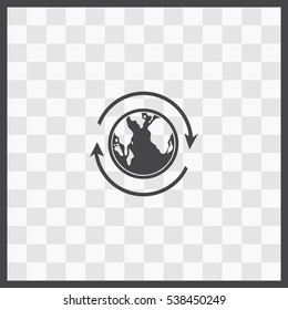 Earth vector icon. Isolated illustration. Business picture.