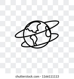 Earth vector icon isolated on transparent background, Earth logo concept