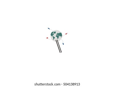 earth vector icon logo