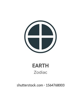 Earth vector icon on white background. Flat vector earth icon symbol sign from modern zodiac collection for mobile concept and web apps design.