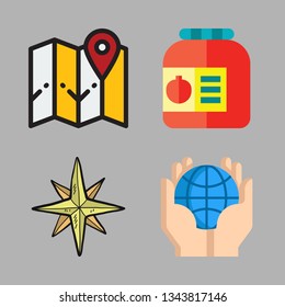 earth vector icon set