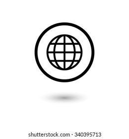 earth - vector icon with shadow