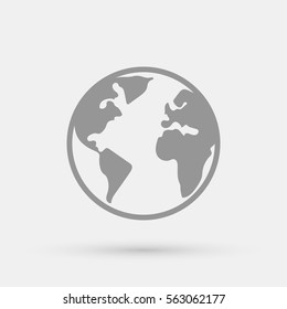 Earth vector icon for web design and mobile application user interface