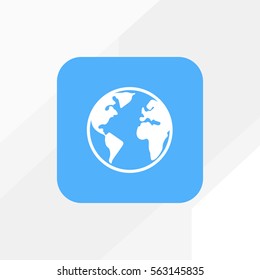 Earth vector icon for web design and mobile application user interface