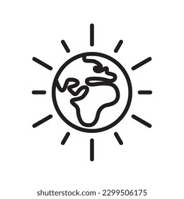 Earth vector icon. World flat sign design. Earth symbol pictogram. UX UI icon