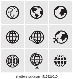 Earth vector icons set