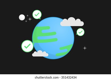 Earth vector illustration