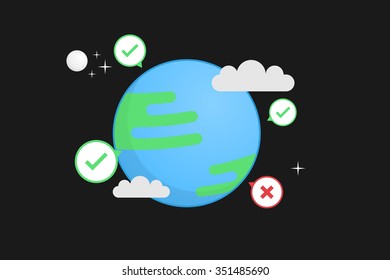 Earth vector illustration