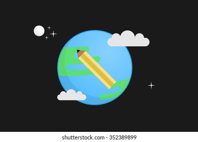Earth vector illustration