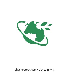 Earth-Vektorgrafik mit Blättern