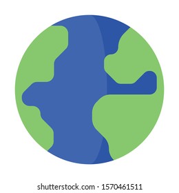 Earth vector isolated flat icon