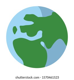 Earth vector isolated flat icon