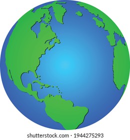 Earth vector isolated on white background