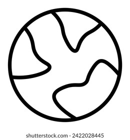 Earth Vector Line Icon Design