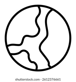 Earth Vector Line Icon Design