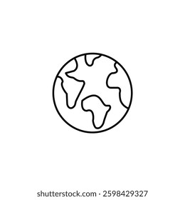 Earth vector line icon icons design
