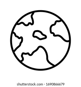earth vector thin line icon 