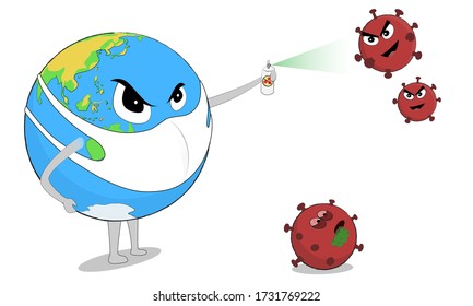 Earth Versus Corona Virus Covid19
