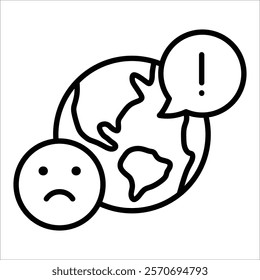 Earth Warning Icon Element For Design