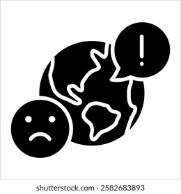 Earth Warning Icon Element For Design