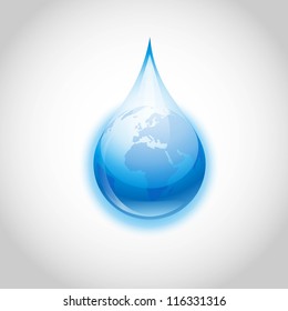 Earth water drop