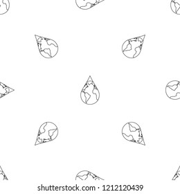 Earth water drop pattern seamless vector repeat geometric for any web design