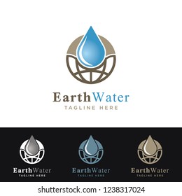 Earth Water Logo - Vector File