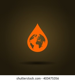 Earth in water-drop
