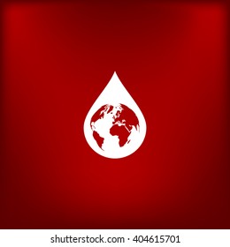 Earth in water-drop
