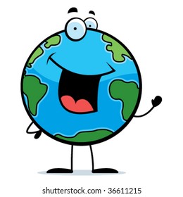 Similar Images, Stock Photos & Vectors Of Cartoon World Globe Pointing 