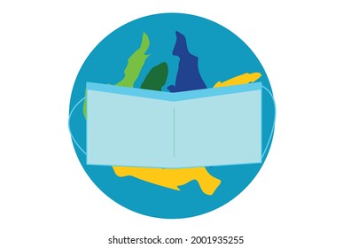Plantilla vectorial de máscara de la Tierra