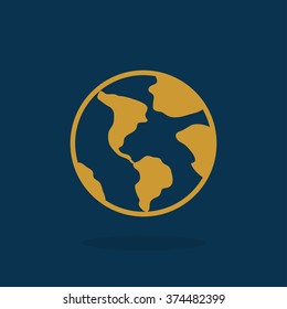 Earth web icon.