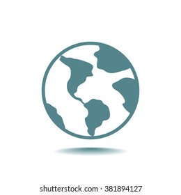 Earth web icon.