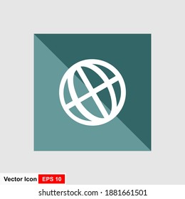 Earth web icon. vector design
