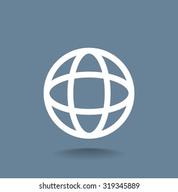 Earth web icon. vector design